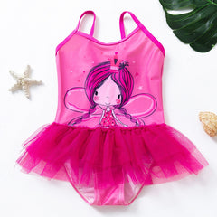 Cricket Pink Little Girl One Piece with Mesh Skirt