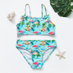 Brittany Sky Blue Flamingo Two Pieces