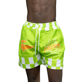 Green with White Stripes Shorts