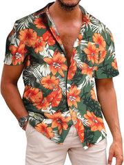 Caleb Orange and Green Floral