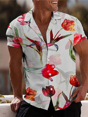 Jesse White and Red Floral