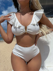 Alena Two Piece Bikini White High Waist