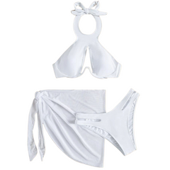 Amayah White 3-Pieces Swim Set