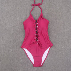 Andromeda Cross String One Piece Dark Red
