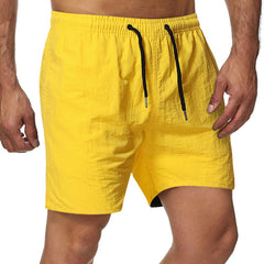 Men's Medium Length Shorts Yellow