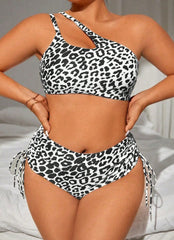 Arianne Black & White Leopard Print Bikini