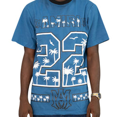 Amiri - Blue and White T-Shirt