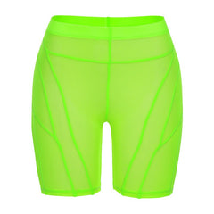Mesh Biker Shorts Neon Green