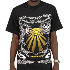 Black Balenciaga. Graphic T-Shirt