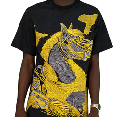 Black Yellow White Graphic T-Shirt