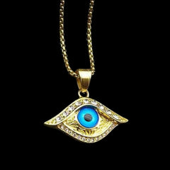 Gold Eye Good Luck Pendant