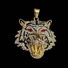 Gold and Black Tiger with Red Eyes JW003BIG-1