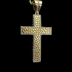 Gold and Silver Cross Large Pendant JW003BIG-5