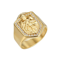 JW007-12-Gold Shield with Diamond