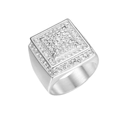 JW007-13-Silver Square Diamond