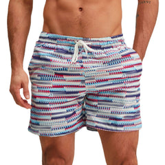 Men's Short Abstract Pattern Multicolor