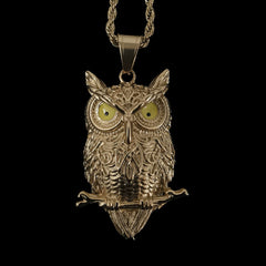 Owl Gold Pendant