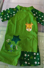Green Giraffe Swimsuit Set
