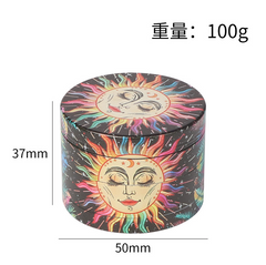 UV Printed Zinc Alloy Grinder 50mm 4-Layer