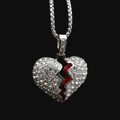 Silver Broken Heart Pendant