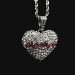 Silver Heartbeat Pendant
