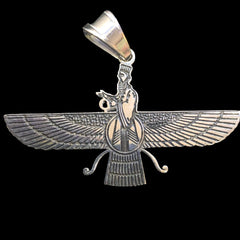 Silver Man with Wings Pendant