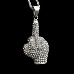 Silver Middle Finger Pendant