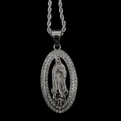 Silver Mother Mary Pendant