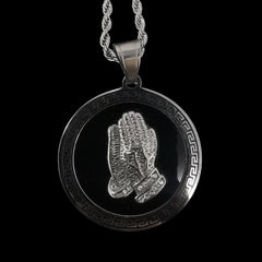 Silver Praying Hand Pendant