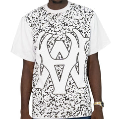 White and Black Poka Dot Graphic T-Shirt