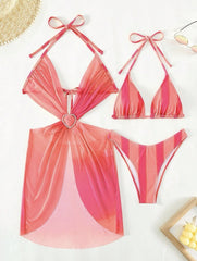 Bonnie Bikini with Cover-up Red