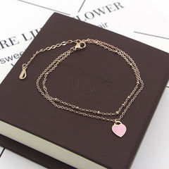 Julia Anklets Stainless Steel Ladies Rose Gold 50ec