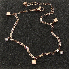 Aurélie Anklets Stainless Steel Ladies Rose Gold 50ec
