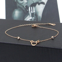 Ella Anklets Stainless Steel Ladies Rose Gold 50ec