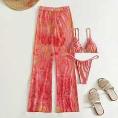 Genevieve Bikini with Mesh Pants Orange