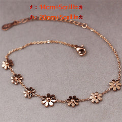 Charlotte Anklets Stainless Steel Ladies Silver 50ec