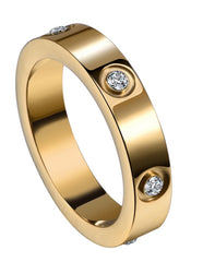 Love Diamond Gold Ring(Unisex)
