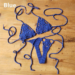 Callie Crochet Bikini Royal Blue