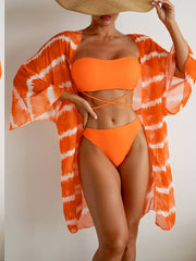 Margaret Orange bikini with Coverup