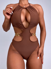 Mandy Swimsuit Brown Monokini