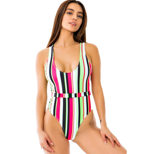 Naomi Swimsuit Pink and Green