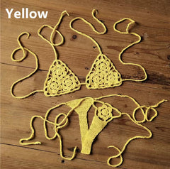 Callie Crochet Bikini Yellow