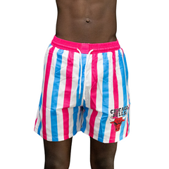 Pink and Blue Chicago Bulls Shorts