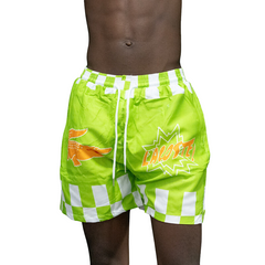 Green with White Stripes Shorts