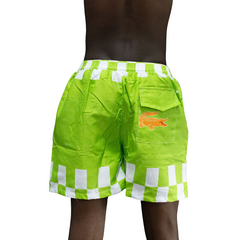 Green with White Stripes Shorts