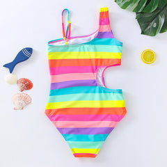 Christa Rainbow Stripes Monokini