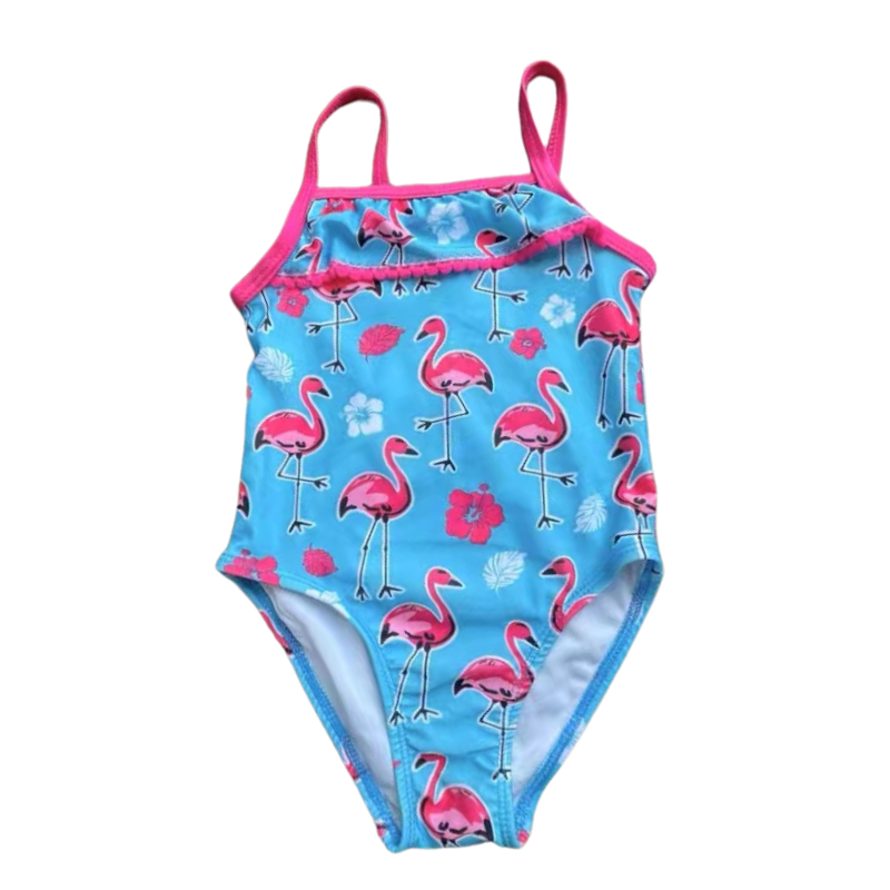 Beatrice Blue Flamingo One Piece