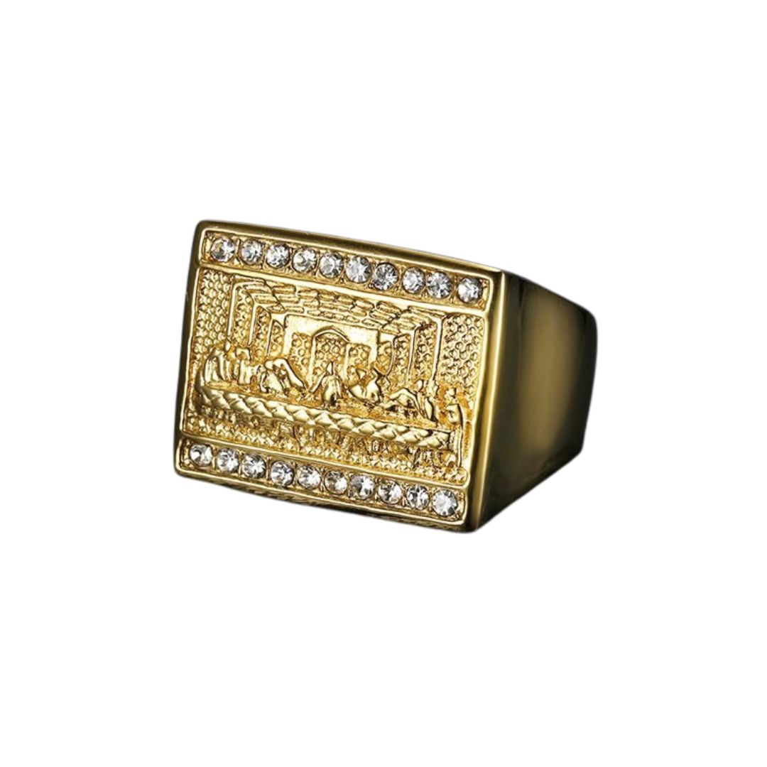 JW007-11-Gold Square with Diamond