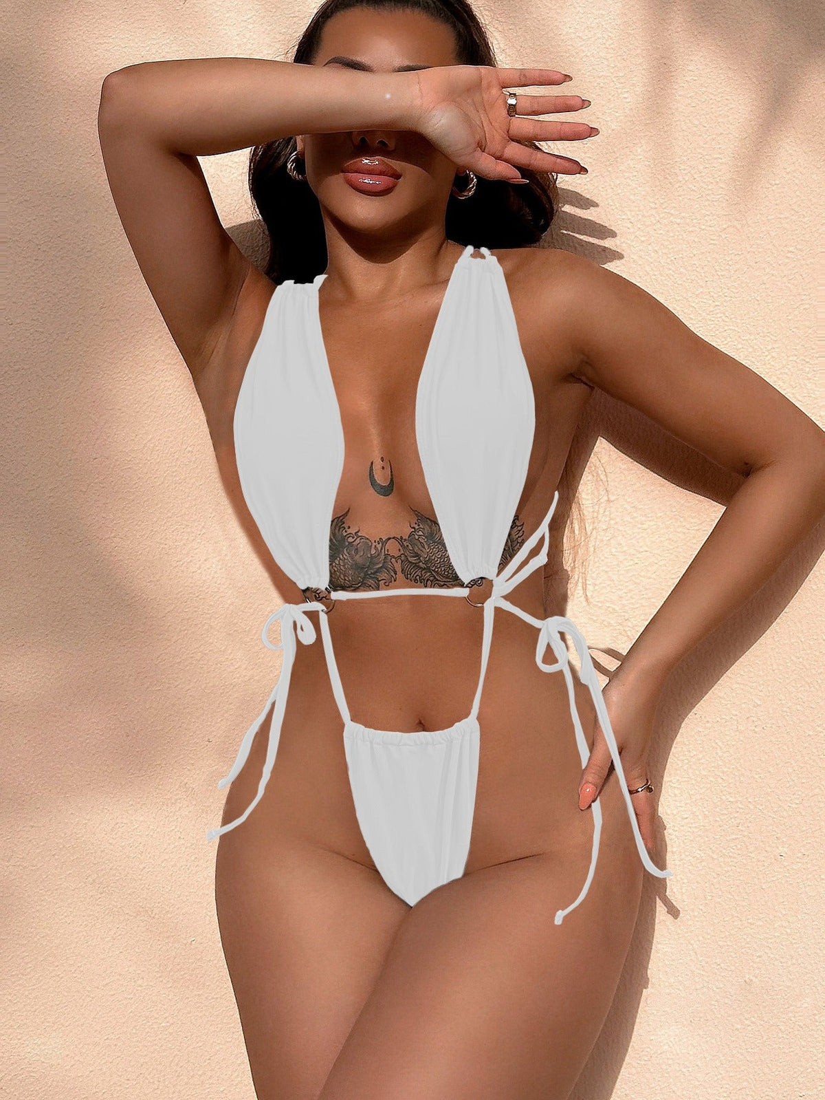 Maddie Monokini Skimpy White