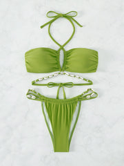 Leyla Two Piece Bikini Halter Green